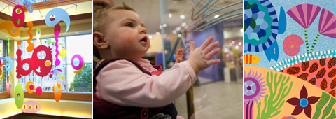 Artwork on display at Boston Children's Hospital