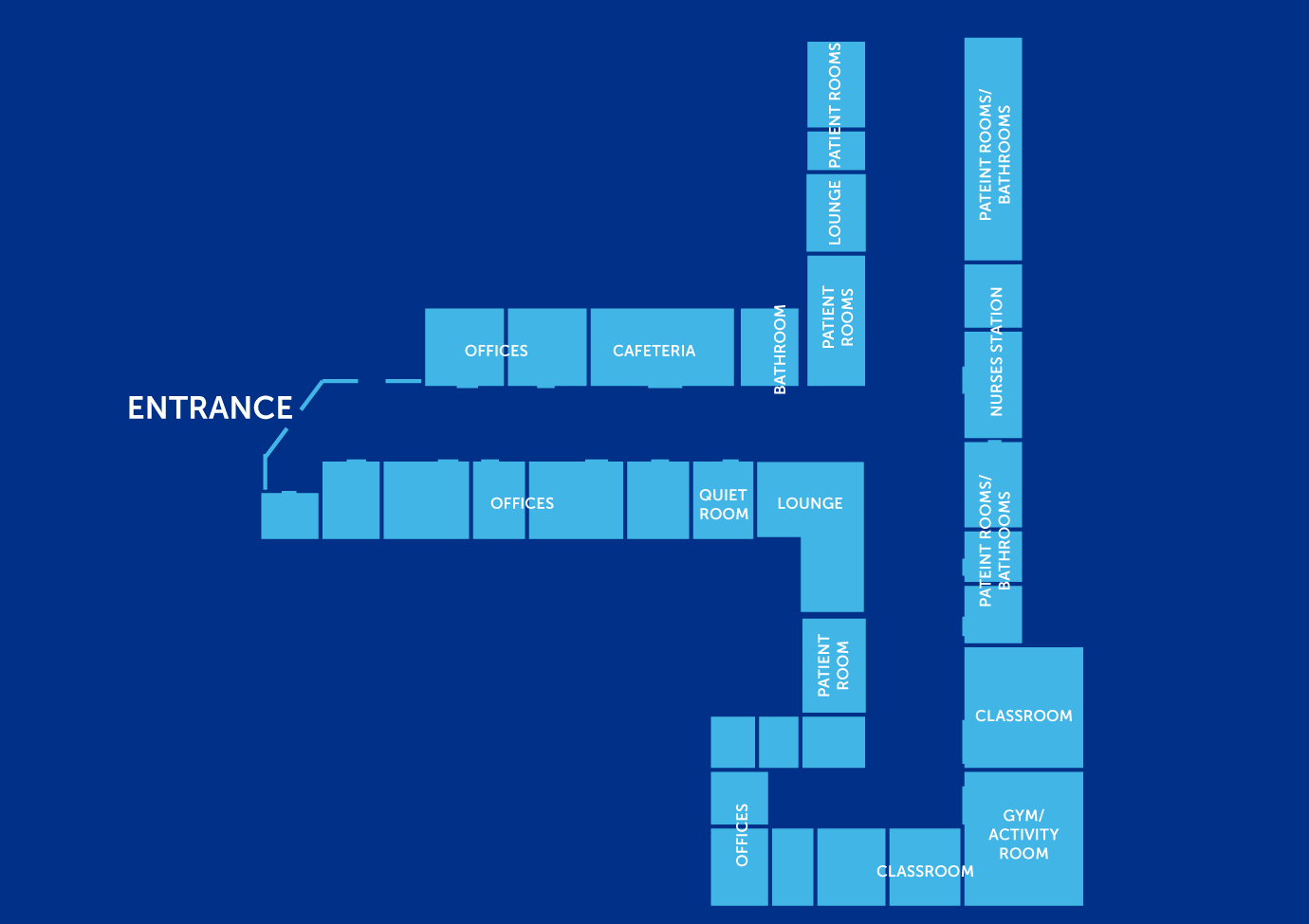 layout of inpatient psychiatry service unit