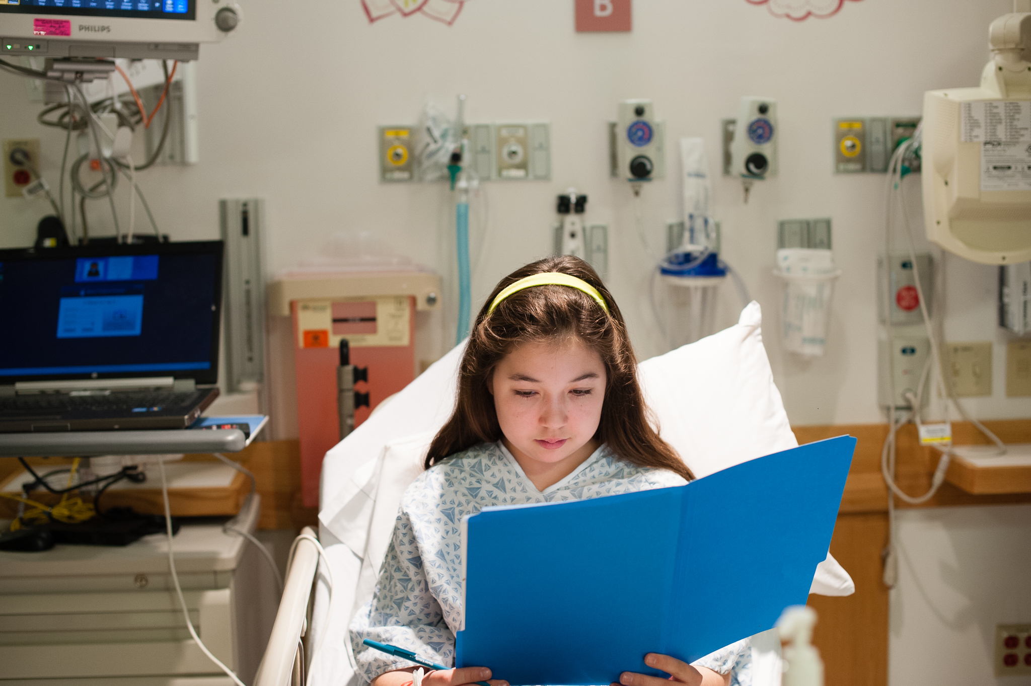 A patient at the Boston Children's Hospital Anesthesiology Department.